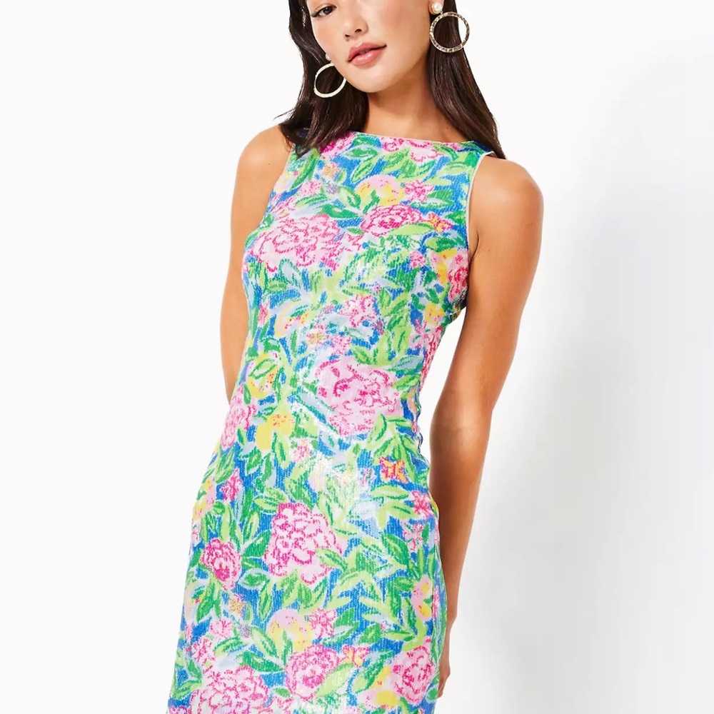 Lilly Pulitzer x Badgley Mischka Heather Sequin Shift Dress